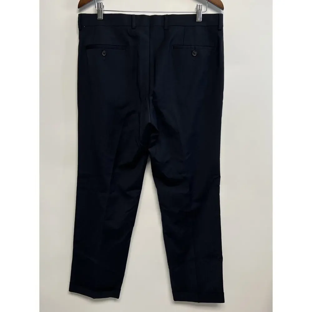 Ralph Lauren High Performance Wool Pants Mens 34x30.5 Black Trouser Front crease